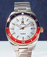 Tommy Hilfiger Men's Automatic Silver-Tone Stainless Steel Bracelet Watch 40mm