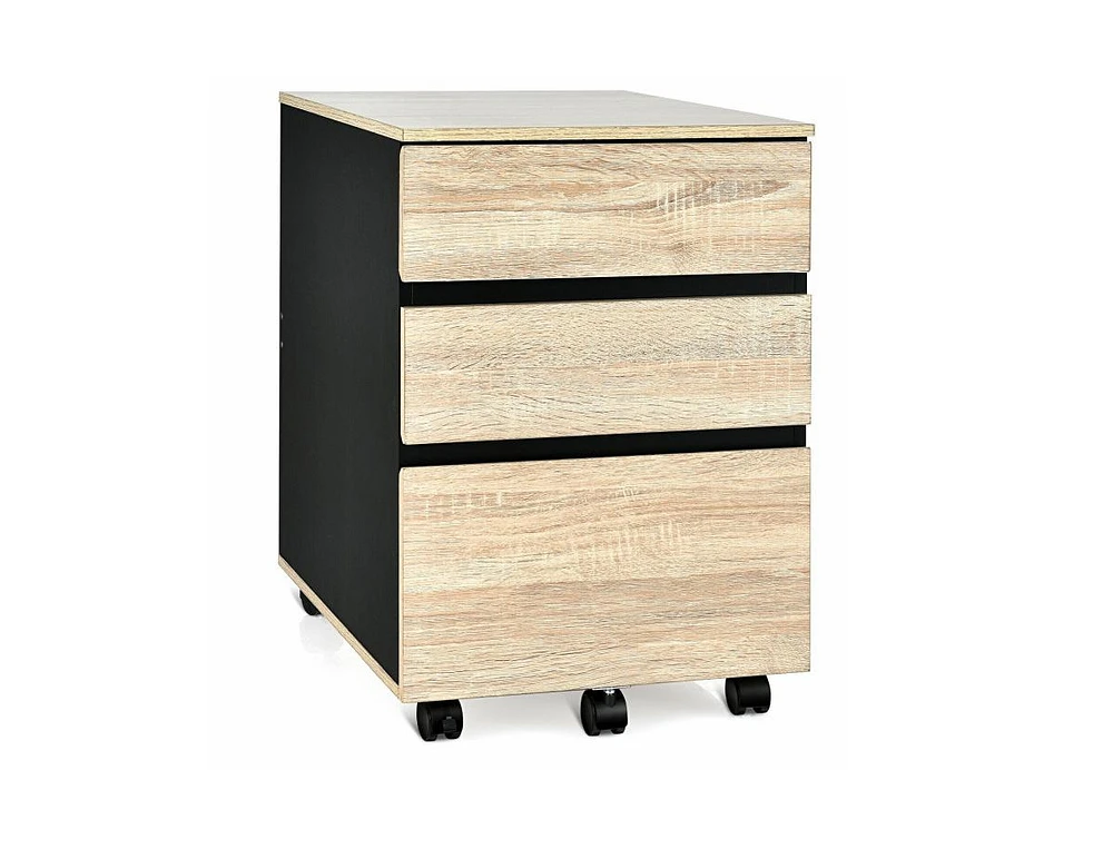 Slickblue 3-Drawer Mobile File Cabinet for Home Office