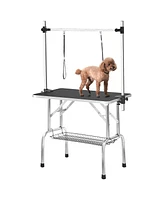36 Professional Dog Pet Grooming Table Adjustable Heavy Duty Portable with Arm & Noose & Mesh