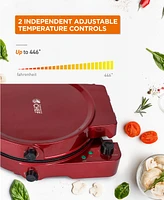 Commercial Chef Countertop Pizza Maker, Indoor Electric Countertop Grill, Quesadilla Maker with Timer