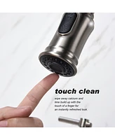 Streamdale Furniture Bridge Kitchen Faucet With Pulldown Spray Head In Spot