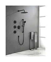 Shower System With Shower Head, Hand Shower, Slide Bar, Body Sprays, Shower Arm, Hose, Valve