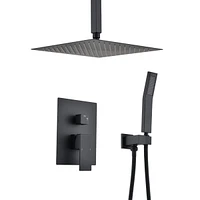 Ceiling Mounted Shower System Combo Set With Handheld And 12 Shower Head