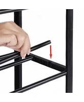 5-Tier Stackable Shoe Rack, 15-Pairs Sturdy Shoe Shelf Storage, Shoe Tower For Bed