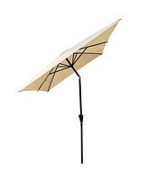 6 X 9FT Patio Umbrella Outdoor Waterproof Umbrella With Crank And Push Button Tilt
