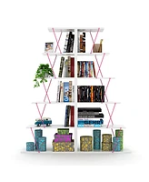 Streamdale Furniture Modern 5 Tier Ladder Bookshelf Organizers