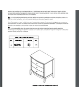 Streamdale Furniture Bedroom Furniture 3 Drawers Nightstand Gray Finish Birch Veneer Nickel Hardware Bedside Table