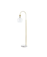 Streamdale Furniture Auburn Arched Floor Lamp With Marble Base