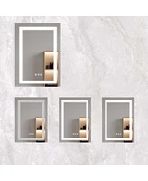 Streamdale Furniture Led Mirror Medicine Cabinet, Anti-Fog, Waterproof, 3000K-6000K, Touch Swich, Dimmable