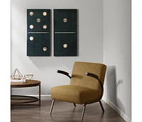 Two Black Dominos 2-Piece Canvas Wall Art Set