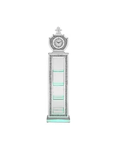 Streamdale Furniture Noralie Grandfather Clock with Led Mirrored & Faux Diamonds