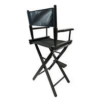 Folding Black Director's Chair Set - 2 Pieces