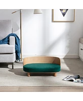 Simplie Fun Scandinavian Style Dog Bed with Velvet Cushion