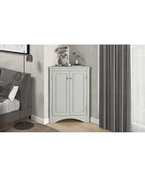 Triangle Bathroom Storage Cabinet with Adjustable Shelves