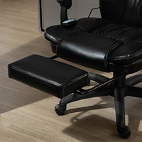 Vinsetto High Back Massage Office Chair, 6-Point Vibration, Pu Leather, Reclining & Swivel, Black