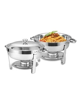 Simplie Fun Round Buffet Catering Dish For Home And Outdoor 2 Pcs/ Sets