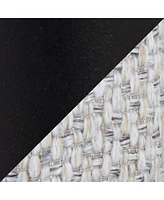 Braided Matisse Twin Size Headboard In Black Metal And Cream Fabric