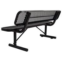 6 Ft. Outdoor Steel Bench With Backrest