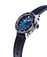 Alpina Women's Swiss Seastrong Diver Comtesse Blue Rubber Strap Watch 34mm