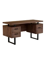 Streamdale Furniture Home Office Computer Desk With Drawers/Hanging Letter-Size Files, 59 Inch Writing Study Table