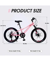 Streamdale Furniture Mountain Bike For Girls And Boys Mountain 20 Inch Shimano 7-Speed Bike