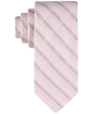 Calvin Klein Men's Creme Plaid Tie