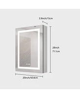 20 X 28 Inch Bathroom Medicine Cabinet With Mirror Wall Mounted Led Bathroom Mirror Cabinet