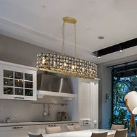 Modern Champagne Gold Oval Crystal Ceiling Chandelier Luxury Home Decor Light Fixture