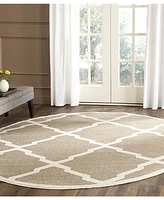 Safavieh Amherst AMT421 Wheat and Beige 5' x 5' Round Area Rug