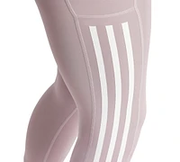 adidas Women's Optime Moisture-Wicking 3-Stripe 7/8 Leggings