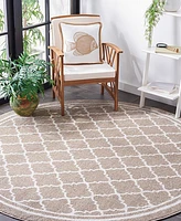 Safavieh Amherst AMT422 Wheat and Beige 9' x 9' Round Area Rug