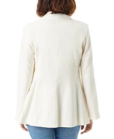 Sam Edelman Women's Sire Embroidered Flare-Hem Blazer