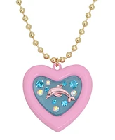 Betsey Johnson Faux Stone Dolphin Pool Pendant Necklace