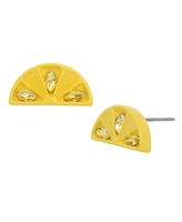 Betsey Johnson Faux Stone Lemon Stud Earrings