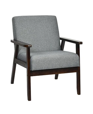 Mid-Century Retro Fabric Accent Armchair for Living Room