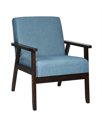 Mid-Century Retro Fabric Accent Armchair for Living Room