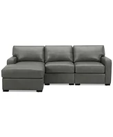 Radley 3-Pc. Leather Modular Chaise Sectional, Created for Macy's