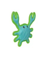 DuraForce Crab Tiger Blue-Green, 2-Pack, Durable Plush Squeaky Dog Toys