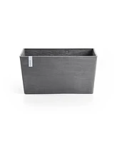 Ecopots Paris Durable Modern Plastic Rectangular Planter, 31.5in