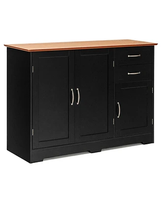 Slickblue Buffet Storage Cabinet Kitchen Sideboard with 2 Drawers