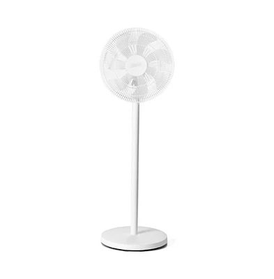 Slickblue 16 Inch Oscillating Pedestal 3-Speed Adjustable Height Fan with Remote Control-White
