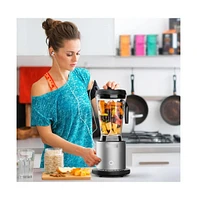 Slickblue 1500W Smoothie Maker High Power Blender with 10 Speeds - Black