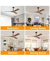 Streamdale Furniture Modern 52" Ceiling Fan with Remote Control, Reversible Motor