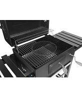 Inolait 24-inch Charcoal Bbq Grill with 2 Folding Side Shelves