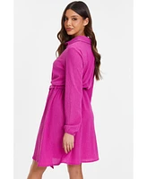 Quiz Women's Textured Jersey Shirt Dress