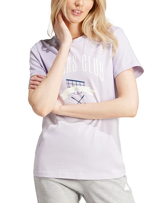 adidas Women's Brand Love Graphic-Print Cotton T-Shirt