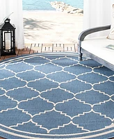 Safavieh Courtyard CY6889 and Beige 6'7" x 6'7" Sisal Weave Round Outdoor Area Rug