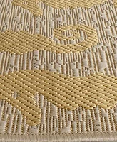 Safavieh Courtyard CY6214 Beige and Yellow 4' x 5'7" Sisal Weave Outdoor Area Rug