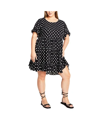 City Chic Plus Nikki Print Dress