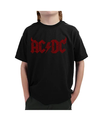 La Pop Art Boys Word T-shirt - Acdc